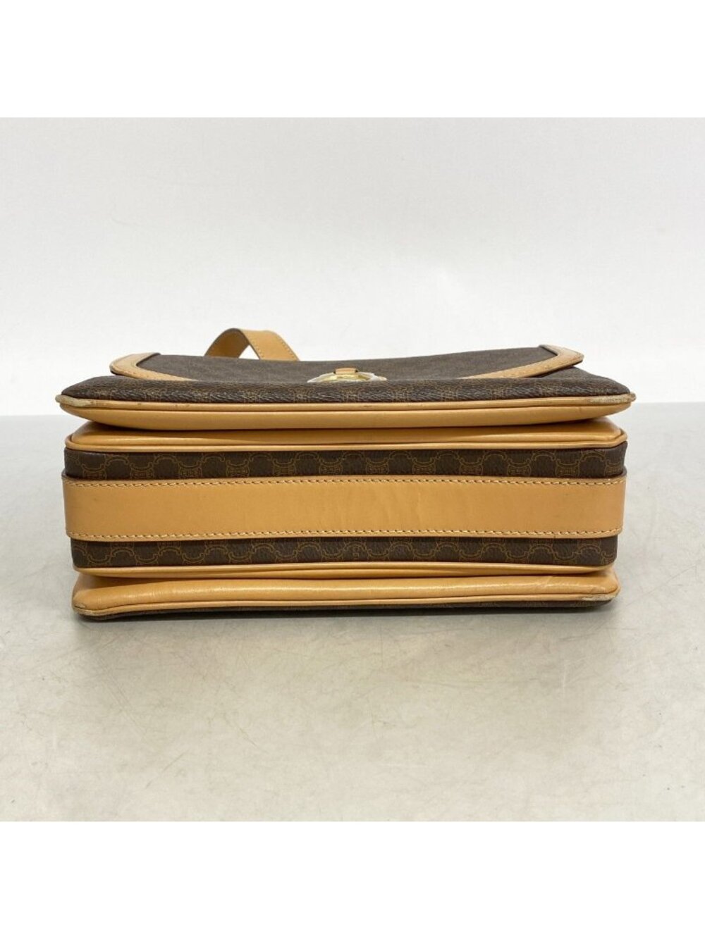Celine Shoulder Bag Macadam Brown Gold - Picture 3 of 10